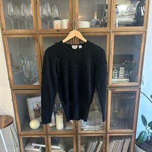 Vintage Black Wool Sweater